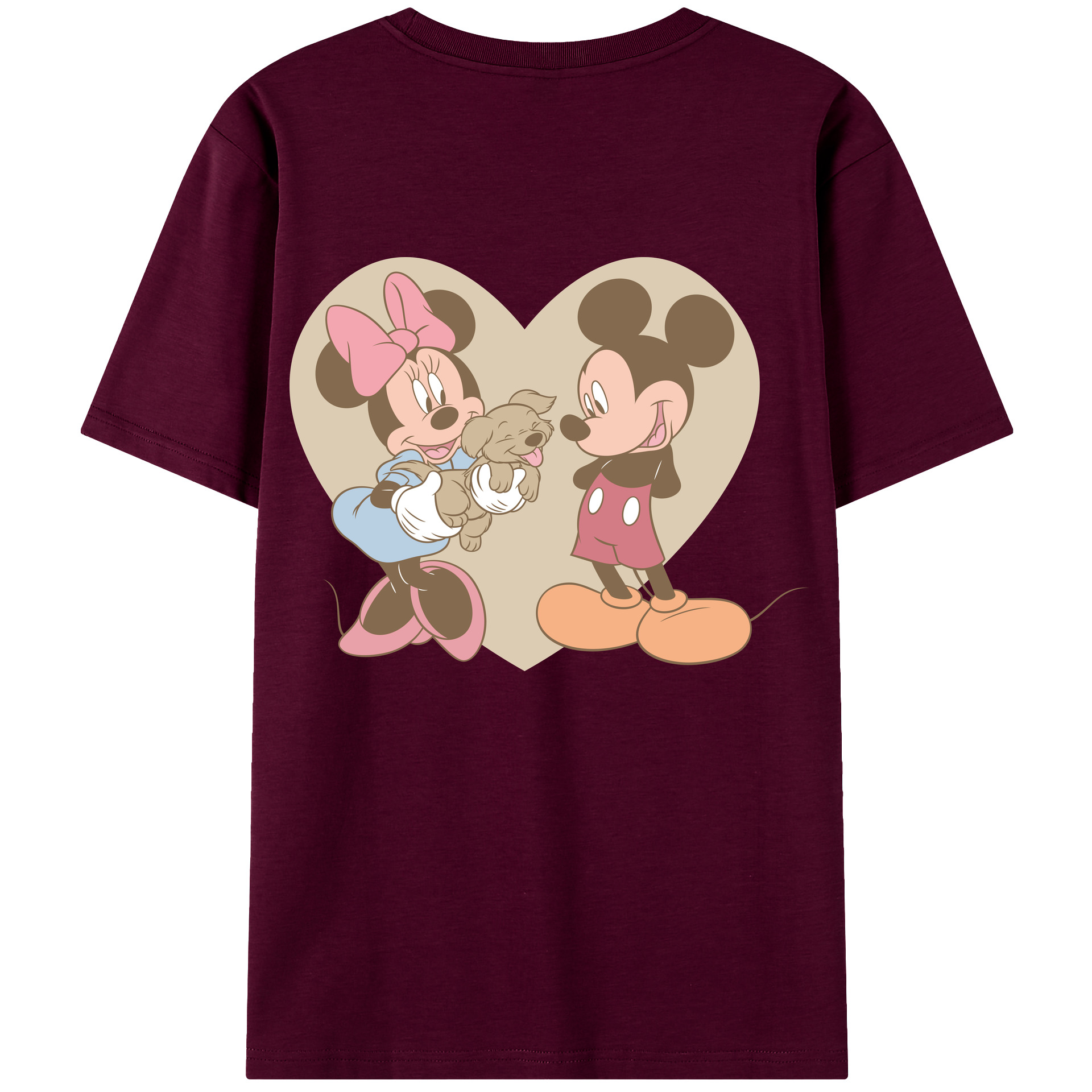 （画像用） ミッキーマウス Mickey Mouse レディース半袖Tシャツ(バックプリント)